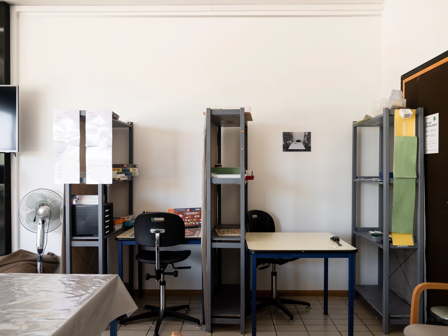 Des tables individuelles pour les activités 